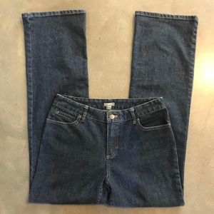 J.Jill denim wide leg boot cut dark denim jeans 6